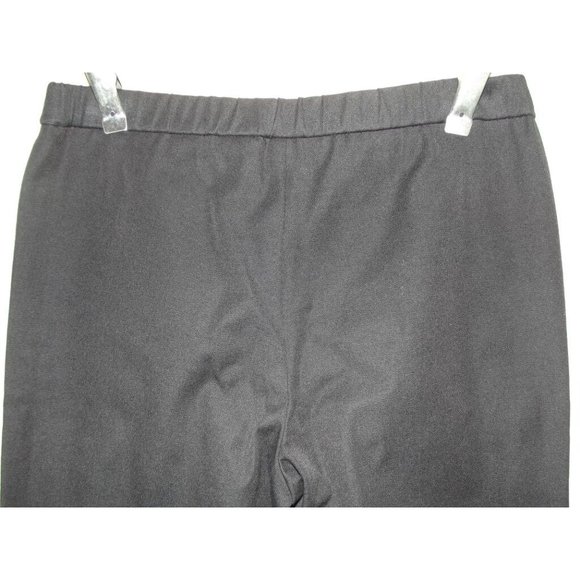 Trouve Ankle Leggings XS Black Faux Leather Pull On Pants women's knit back crop - Picture 6 of 7